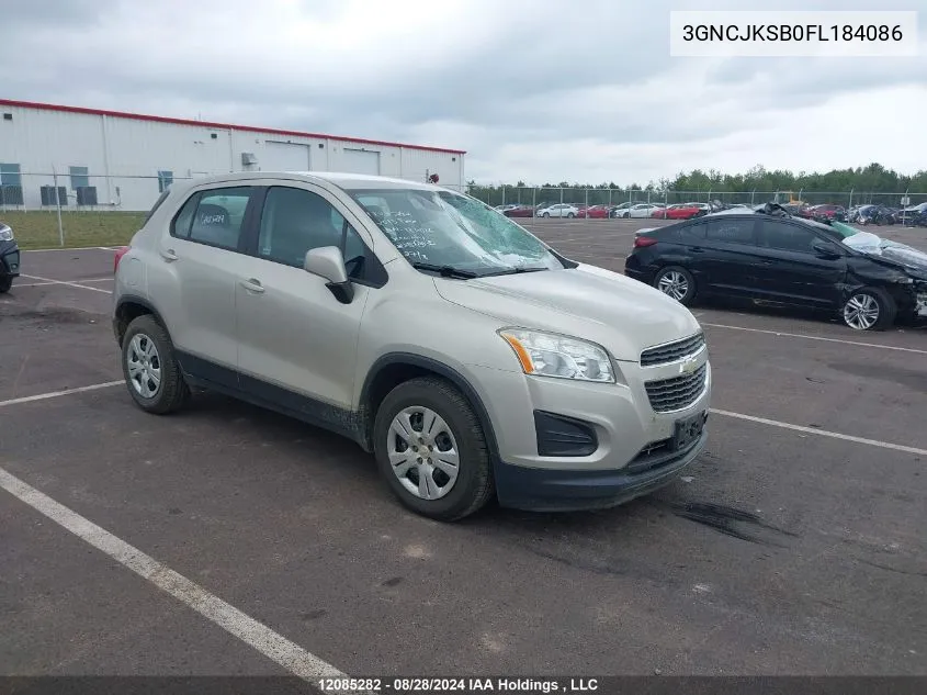 2015 Chevrolet Trax VIN: 3GNCJKSB0FL184086 Lot: 12085282