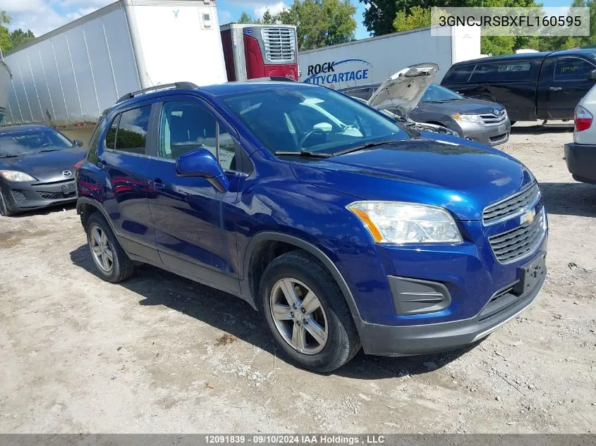 2015 Chevrolet Trax VIN: 3GNCJRSBXFL160595 Lot: 12091839