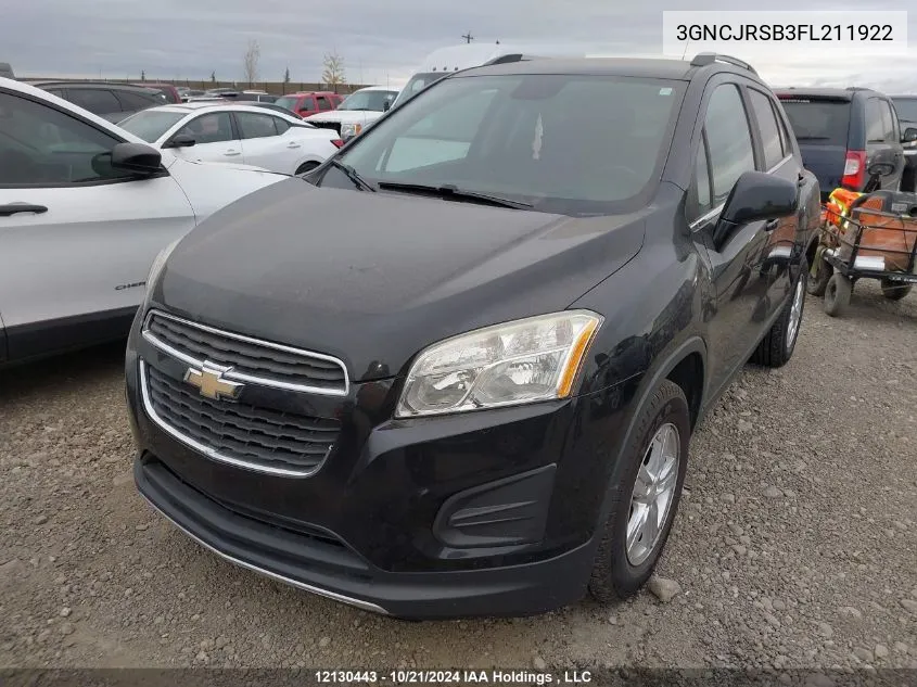 2015 Chevrolet Trax VIN: 3GNCJRSB3FL211922 Lot: 12130443