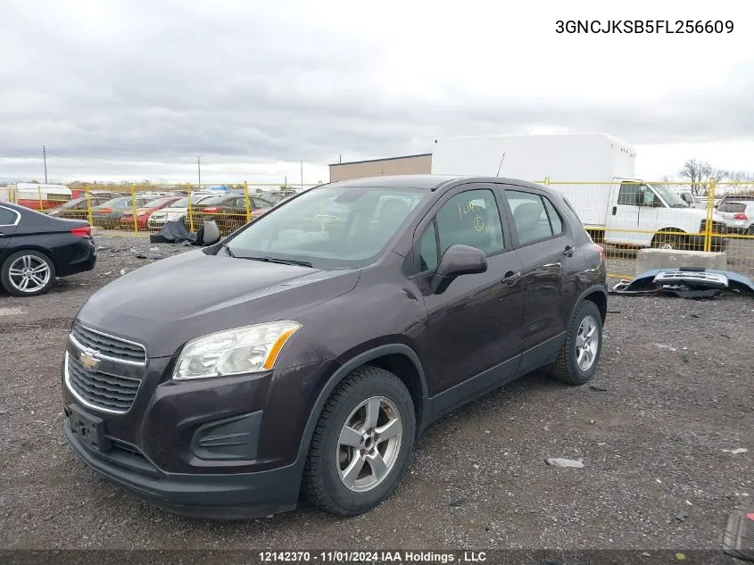 2015 Chevrolet Trax Ls VIN: 3GNCJKSB5FL256609 Lot: 12142370