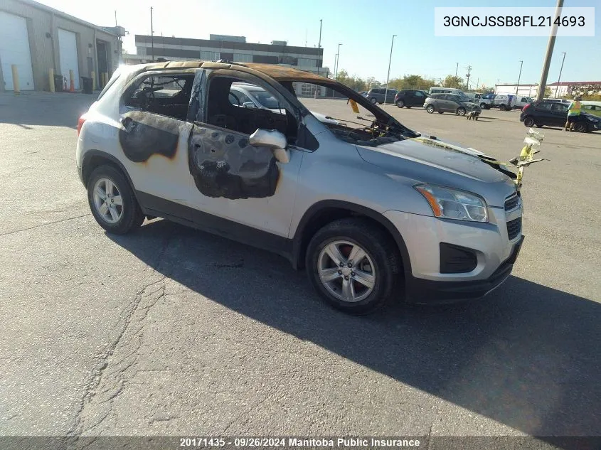 3GNCJSSB8FL214693 2015 Chevrolet Trax Lt