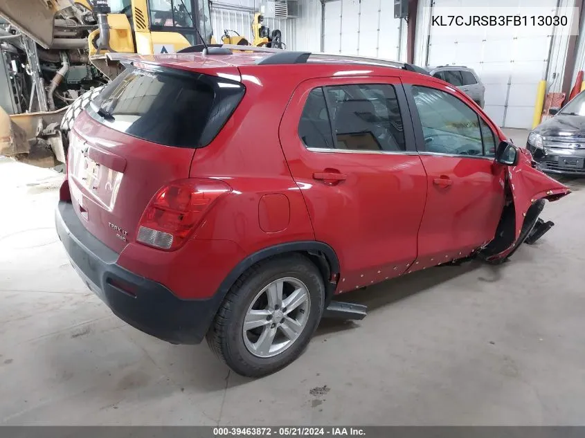 2015 Chevrolet Trax Lt VIN: KL7CJRSB3FB113030 Lot: 39463872