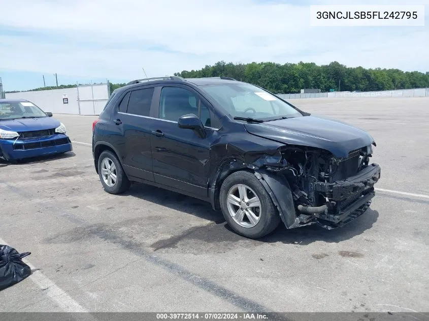 2015 Chevrolet Trax Lt VIN: 3GNCJLSB5FL242795 Lot: 39772514