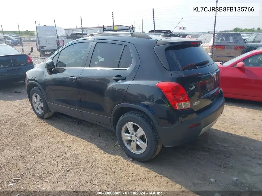 KL7CJRSB8FB135766 2015 Chevrolet Trax Lt