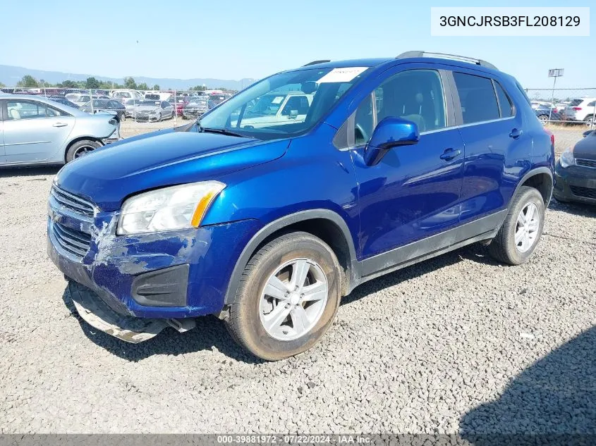 2015 Chevrolet Trax Lt VIN: 3GNCJRSB3FL208129 Lot: 39881972