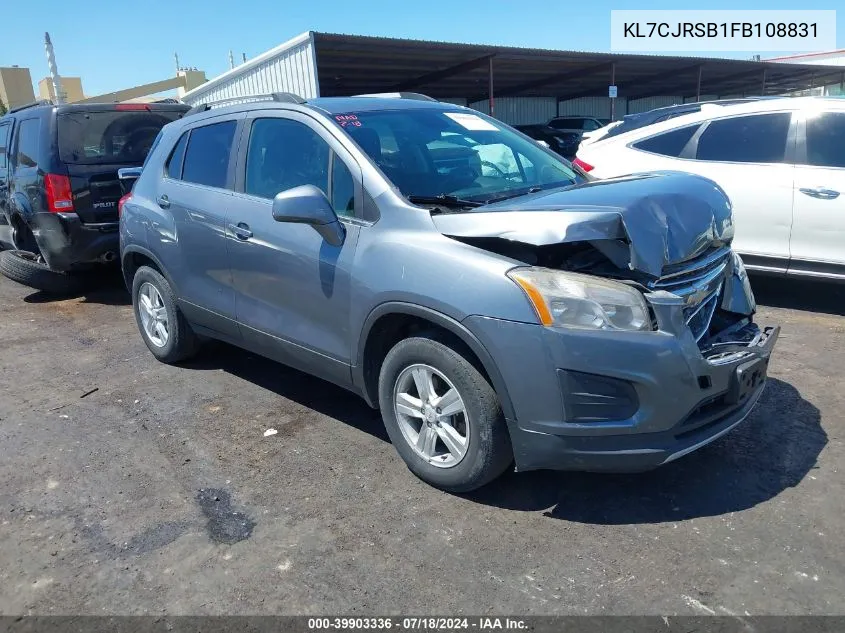 2015 Chevrolet Trax Lt VIN: KL7CJRSB1FB108831 Lot: 39903336