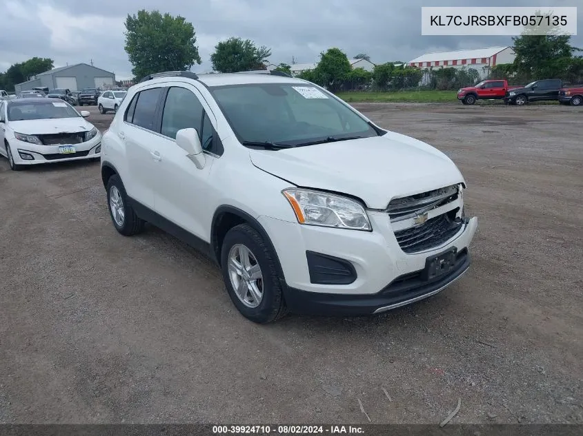 2015 Chevrolet Trax Lt VIN: KL7CJRSBXFB057135 Lot: 39924710