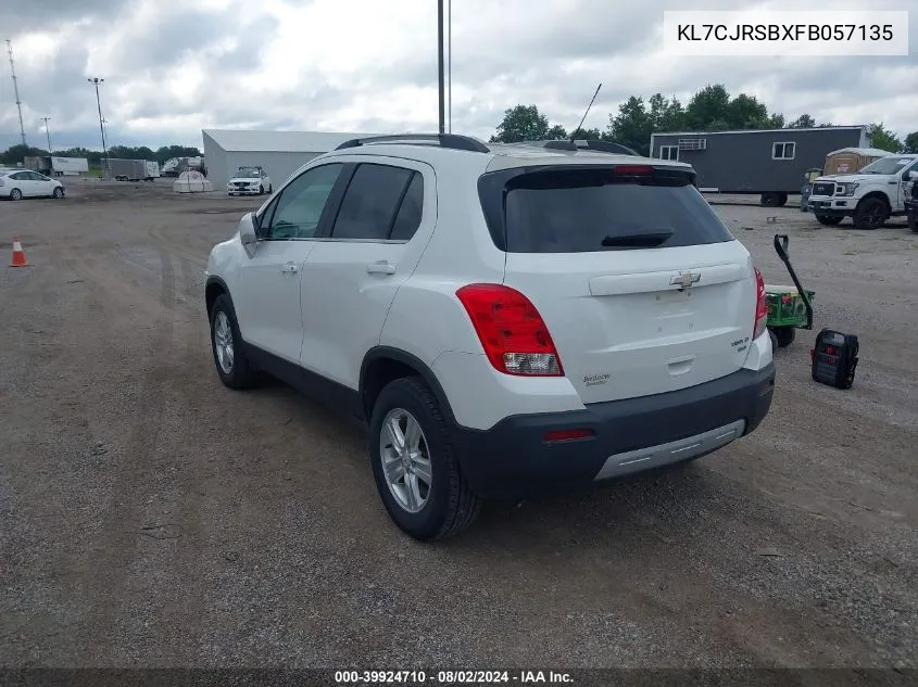 2015 Chevrolet Trax Lt VIN: KL7CJRSBXFB057135 Lot: 39924710