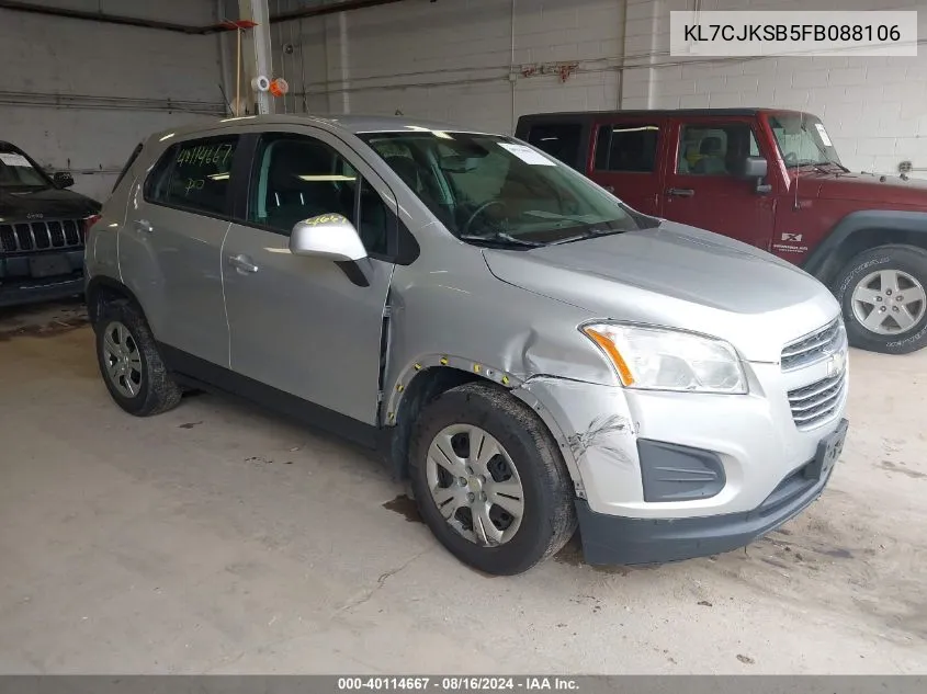 KL7CJKSB5FB088106 2015 Chevrolet Trax 1Ls