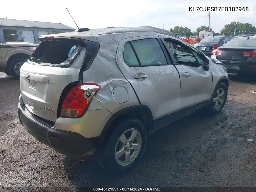 KL7CJPSB7FB182968 2015 Chevrolet Trax 1Ls