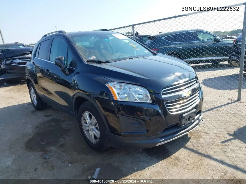 2015 Chevrolet Trax Lt VIN: 3GNCJLSB9FL222632 Lot: 40183428