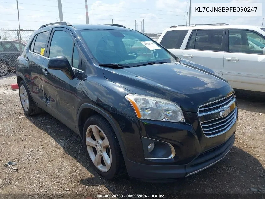 2015 Chevrolet Trax Ltz VIN: KL7CJNSB9FB090247 Lot: 40224768