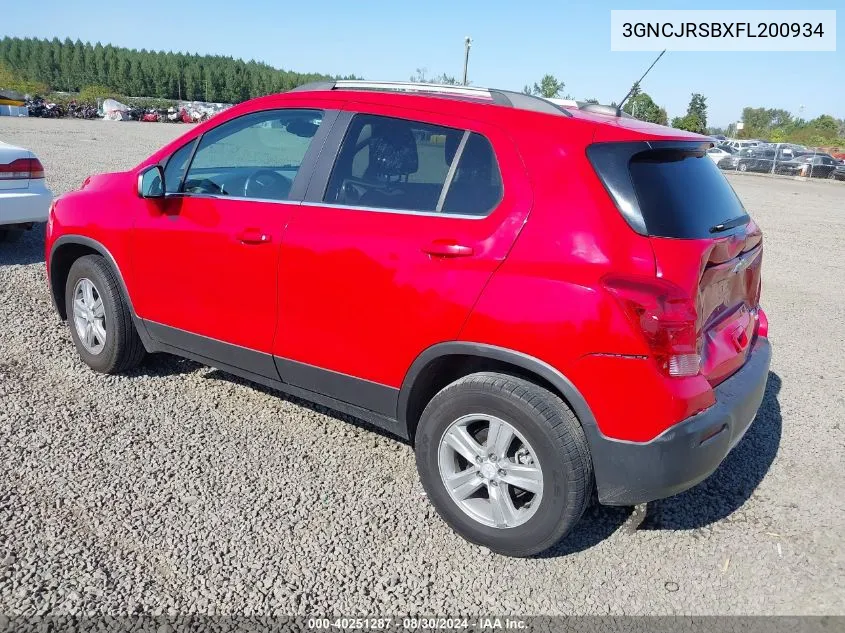 3GNCJRSBXFL200934 2015 Chevrolet Trax Lt