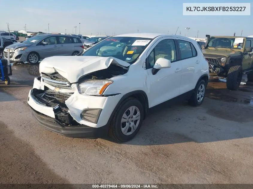 KL7CJKSBXFB253227 2015 Chevrolet Trax Ls