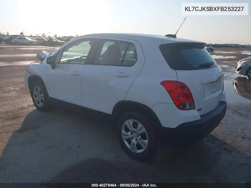 KL7CJKSBXFB253227 2015 Chevrolet Trax Ls