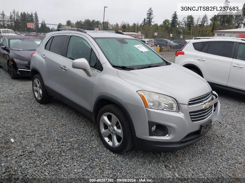 2015 Chevrolet Trax Ltz VIN: 3GNCJTSB2FL237683 Lot: 40287392