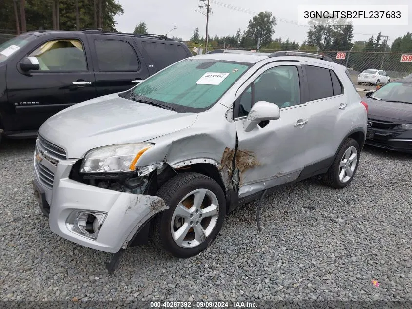 2015 Chevrolet Trax Ltz VIN: 3GNCJTSB2FL237683 Lot: 40287392