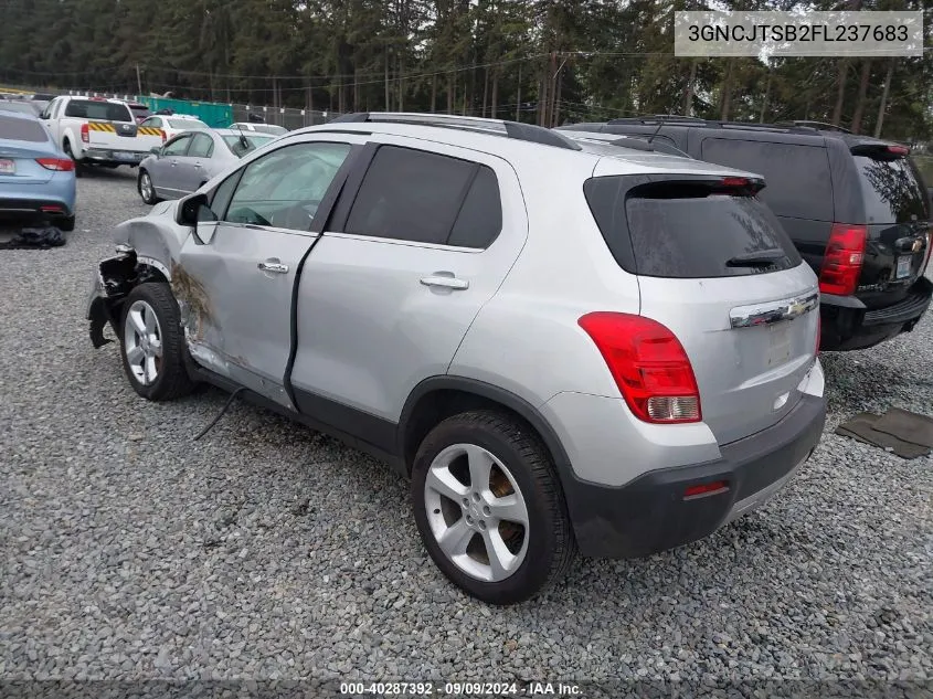 2015 Chevrolet Trax Ltz VIN: 3GNCJTSB2FL237683 Lot: 40287392