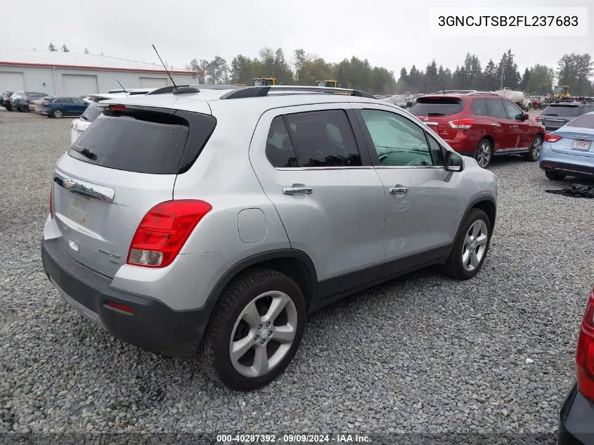 2015 Chevrolet Trax Ltz VIN: 3GNCJTSB2FL237683 Lot: 40287392