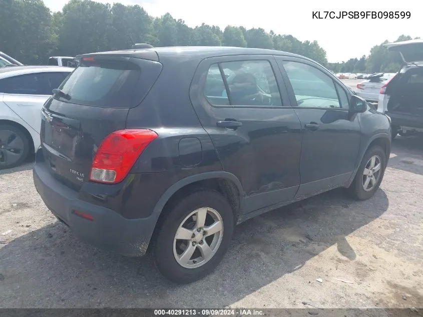 KL7CJPSB9FB098599 2015 Chevrolet Trax 1Ls