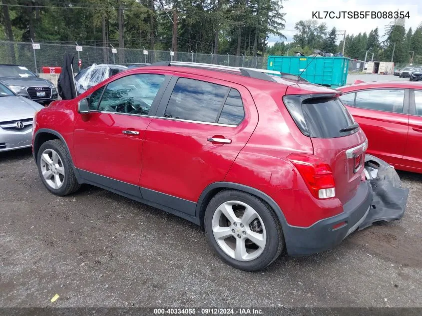 2015 Chevrolet Trax Ltz VIN: KL7CJTSB5FB088354 Lot: 40334055