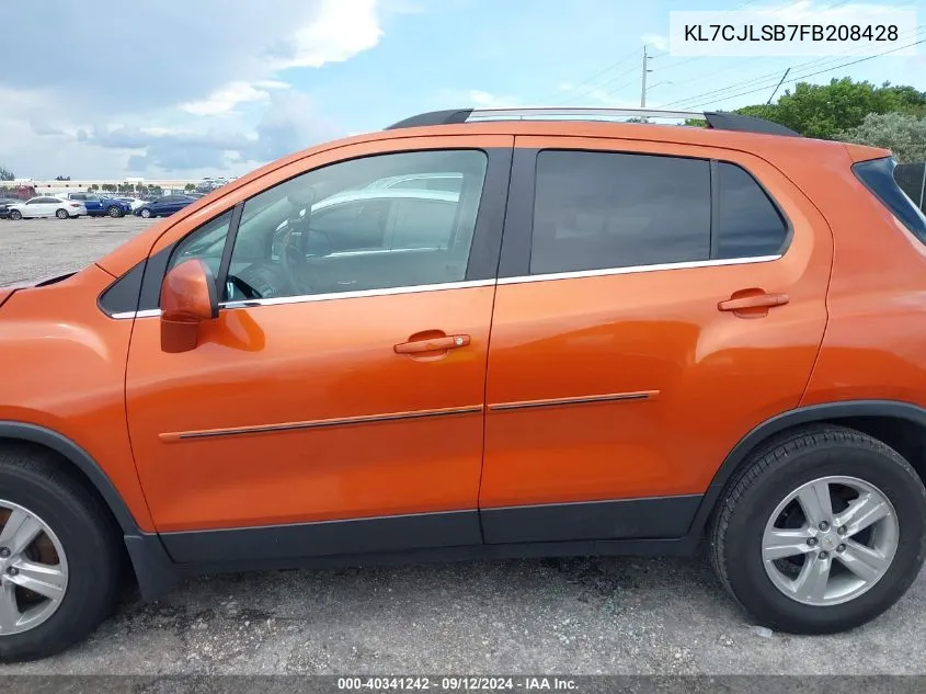 KL7CJLSB7FB208428 2015 Chevrolet Trax Lt