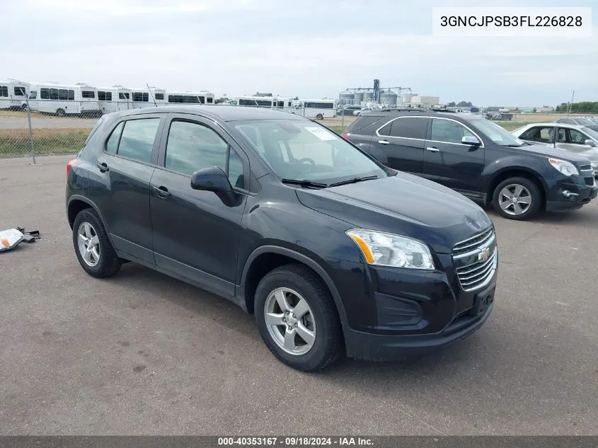 2015 Chevrolet Trax 1Ls VIN: 3GNCJPSB3FL226828 Lot: 40353167