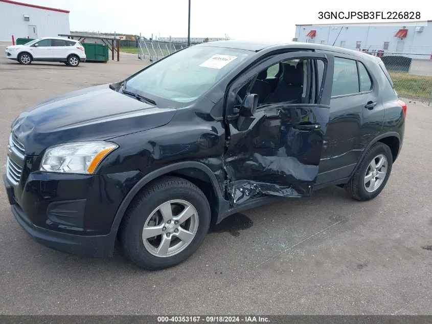 2015 Chevrolet Trax 1Ls VIN: 3GNCJPSB3FL226828 Lot: 40353167