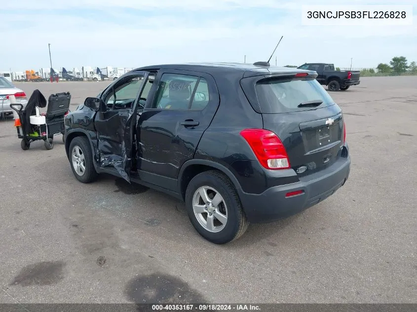 3GNCJPSB3FL226828 2015 Chevrolet Trax 1Ls