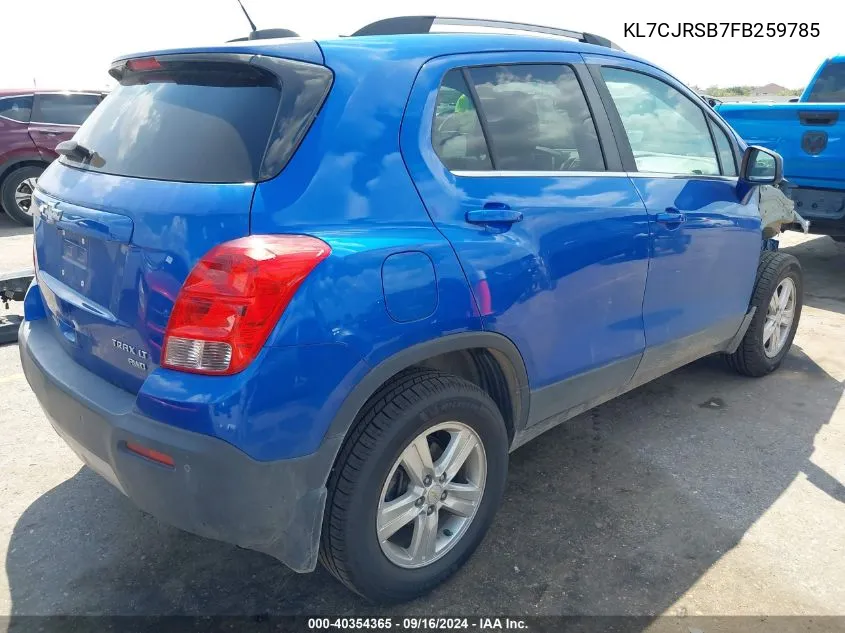 KL7CJRSB7FB259785 2015 Chevrolet Trax 1Lt