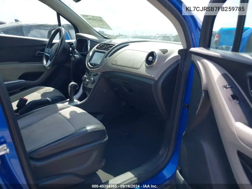 KL7CJRSB7FB259785 2015 Chevrolet Trax Lt