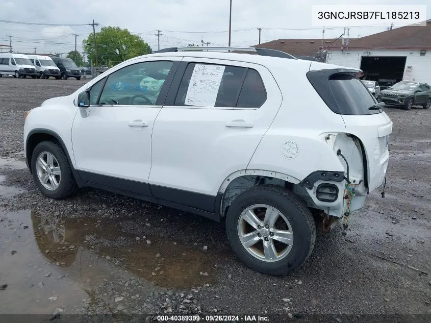 2015 Chevrolet Trax Lt VIN: 3GNCJRSB7FL185213 Lot: 40389399