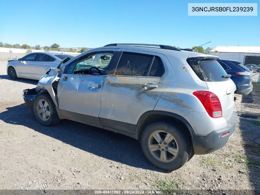 2015 Chevrolet Trax Lt VIN: 3GNCJRSB0FL239239 Lot: 40411992