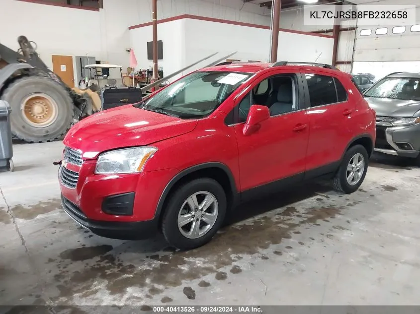 2015 Chevrolet Trax 1Lt VIN: KL7CJRSB8FB232658 Lot: 40413526