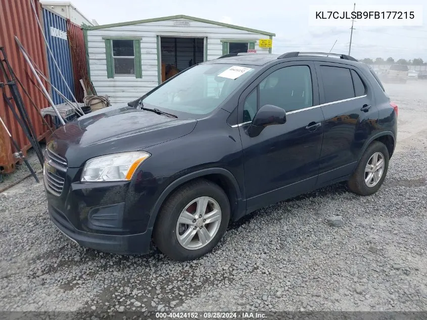 2015 Chevrolet Trax Lt VIN: KL7CJLSB9FB177215 Lot: 40424152