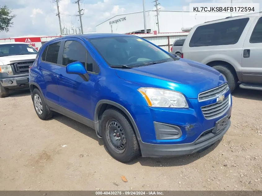 KL7CJKSB4FB172594 2015 Chevrolet Trax 1Ls