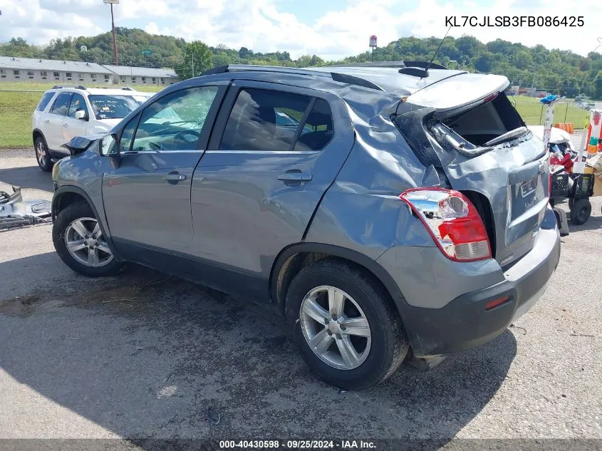 KL7CJLSB3FB086425 2015 Chevrolet Trax Lt