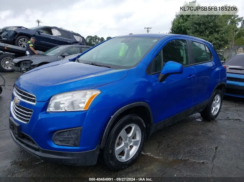 2015 Chevrolet Trax 1Ls VIN: KL7CJPSB5FB185206 Lot: 40454991