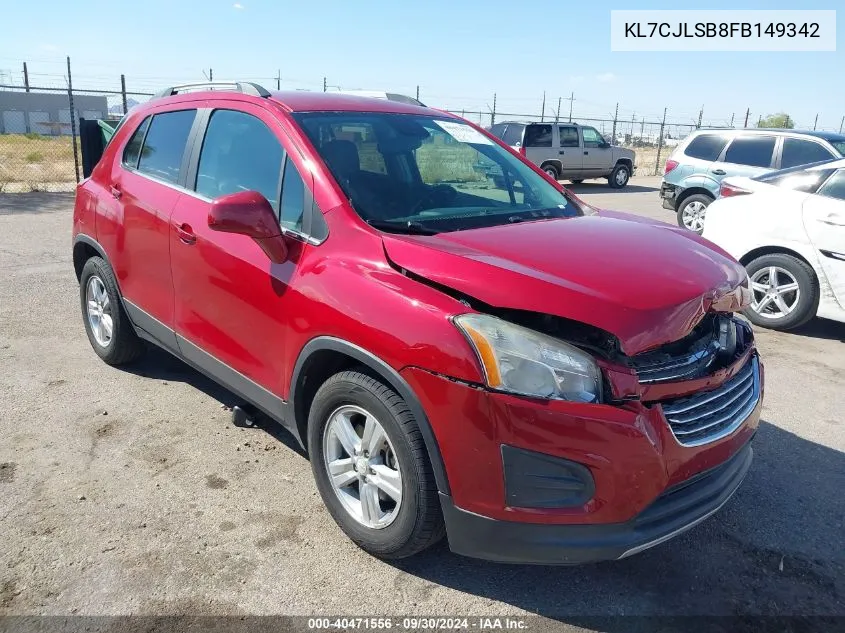 2015 Chevrolet Trax Lt VIN: KL7CJLSB8FB149342 Lot: 40471556