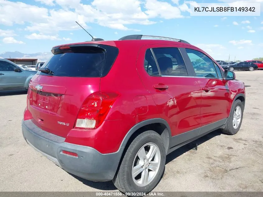 2015 Chevrolet Trax Lt VIN: KL7CJLSB8FB149342 Lot: 40471556