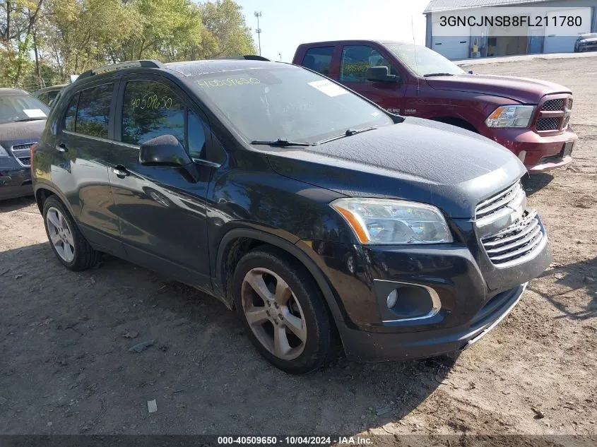 2015 Chevrolet Trax Ltz VIN: 3GNCJNSB8FL211780 Lot: 40509650