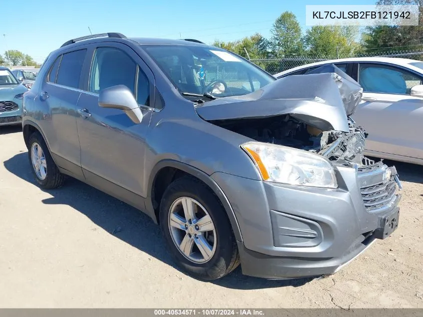 2015 Chevrolet Trax Lt VIN: KL7CJLSB2FB121942 Lot: 40534571