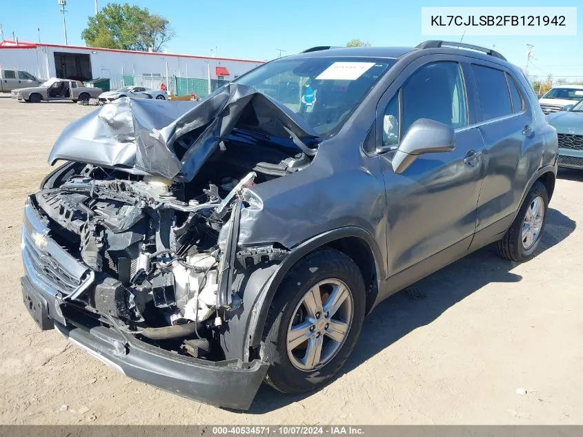 2015 Chevrolet Trax Lt VIN: KL7CJLSB2FB121942 Lot: 40534571