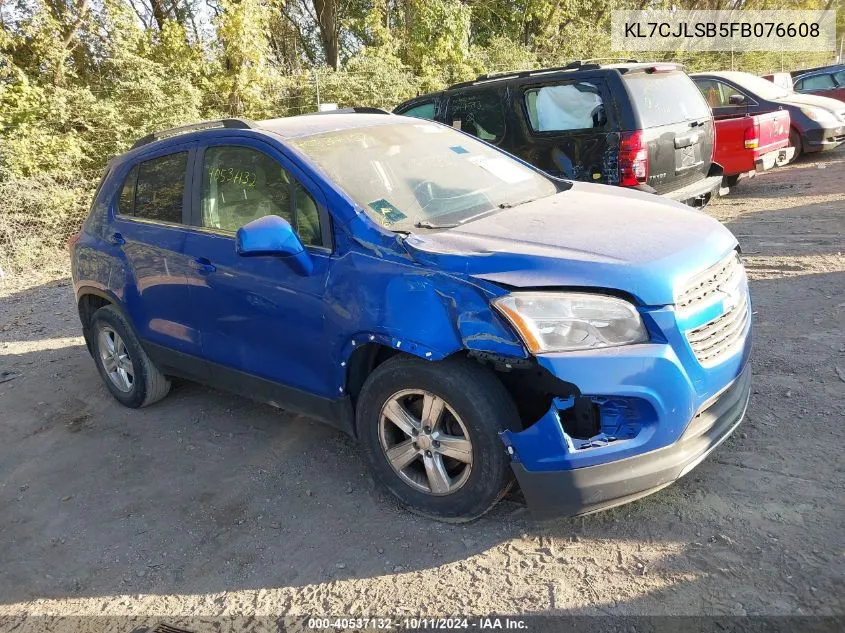 2015 Chevrolet Trax Lt VIN: KL7CJLSB5FB076608 Lot: 40537132