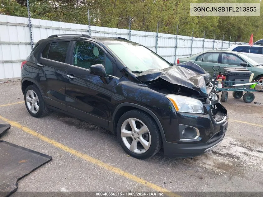 2015 Chevrolet Trax Ltz VIN: 3GNCJNSB1FL213855 Lot: 40556215