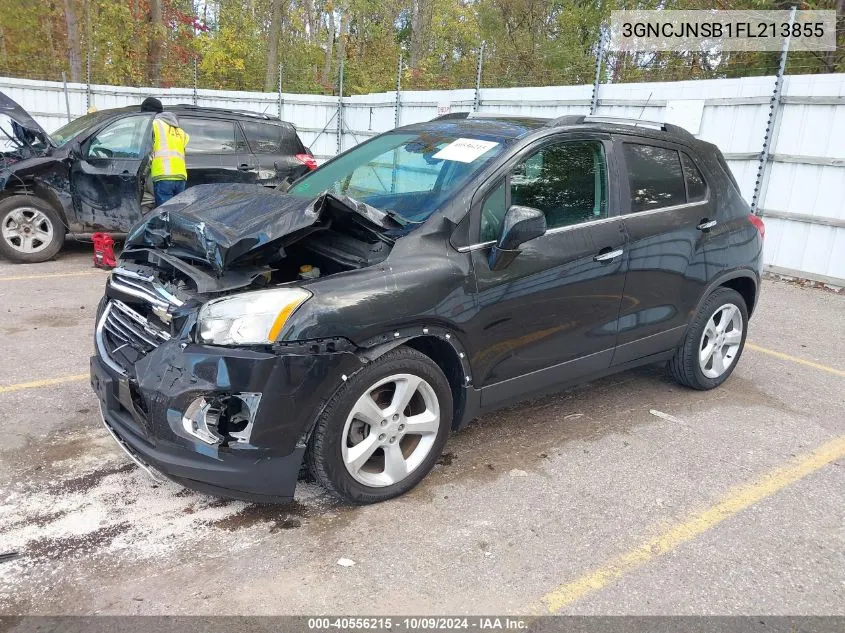 2015 Chevrolet Trax Ltz VIN: 3GNCJNSB1FL213855 Lot: 40556215