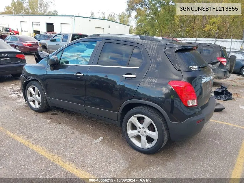 2015 Chevrolet Trax Ltz VIN: 3GNCJNSB1FL213855 Lot: 40556215