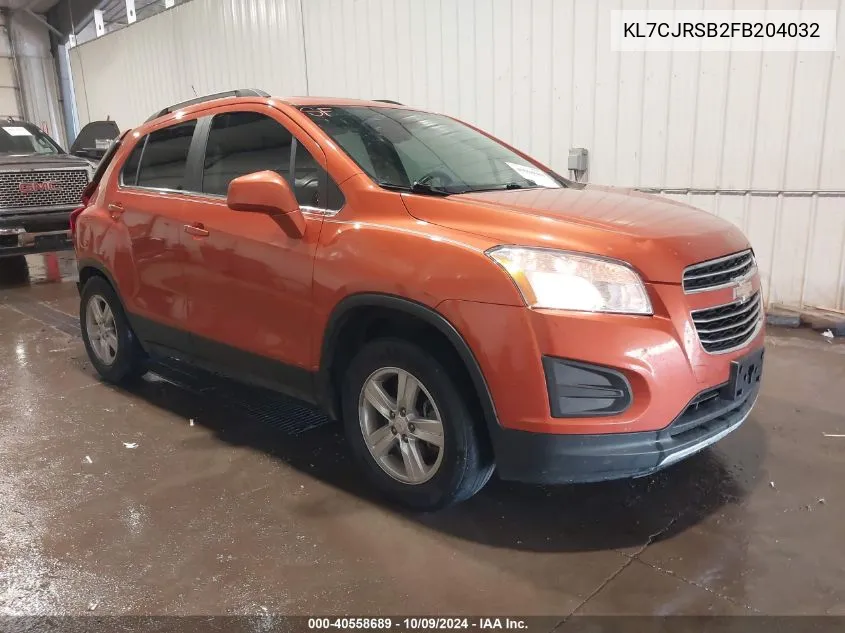 2015 Chevrolet Trax Lt VIN: KL7CJRSB2FB204032 Lot: 40558689