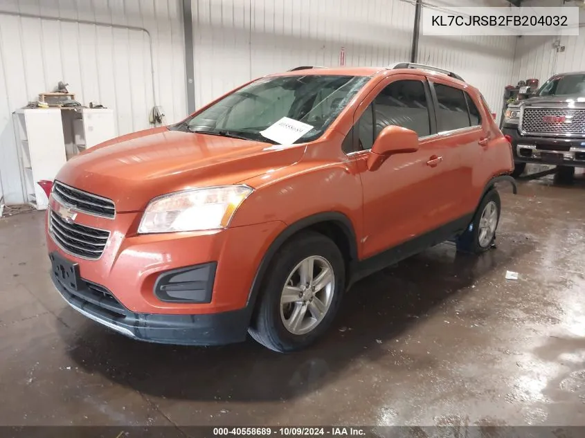 2015 Chevrolet Trax Lt VIN: KL7CJRSB2FB204032 Lot: 40558689