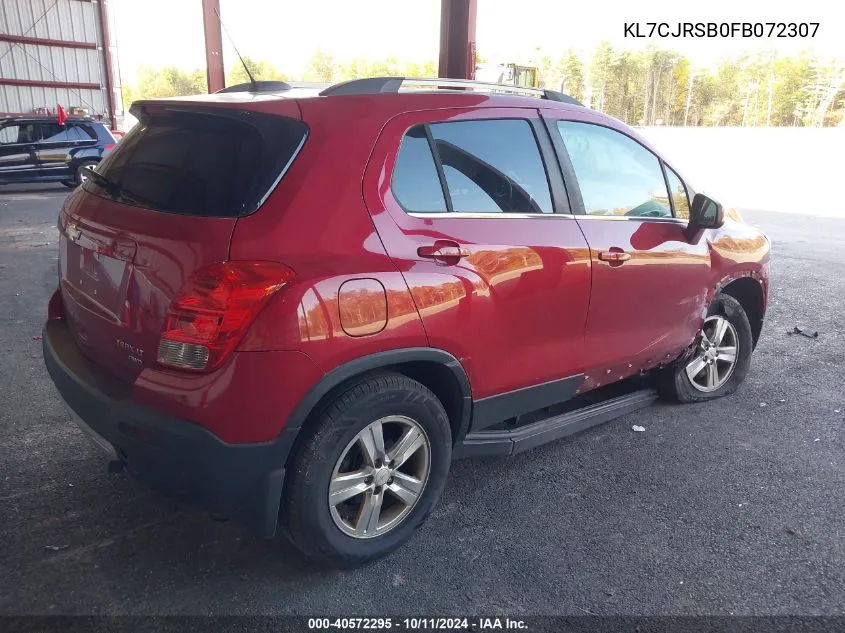 2015 Chevrolet Trax Lt VIN: KL7CJRSB0FB072307 Lot: 40572295